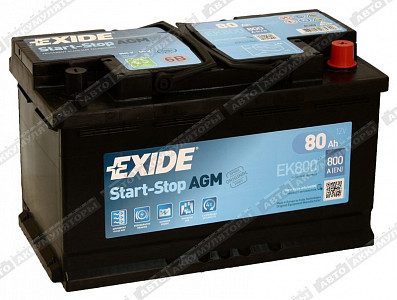 Автомобильный аккумулятор Start-Stop AGM EK800 - фото Автомобильный аккумулятор Start-Stop AGM EK800 - фото