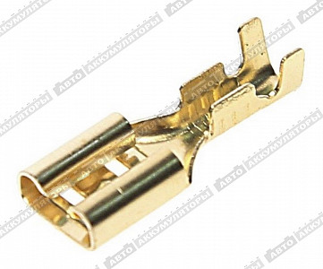 Аккумуляторные клеммы Клемма мама 6,3мм медь - фото Аккумуляторные клеммы Клемма мама 6,3мм медь - фото