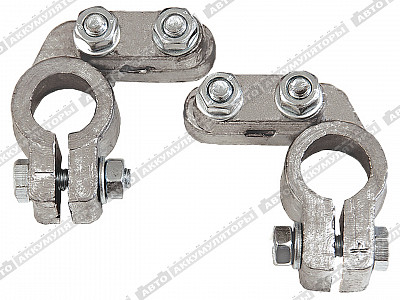 Аккумуляторные клеммы Клеммы АКБ Г-обр. крепление планка, к-т (КЛ 019) - фото Аккумуляторные клеммы Клеммы АКБ Г-обр. крепление планка, к-т (КЛ 019) - фото